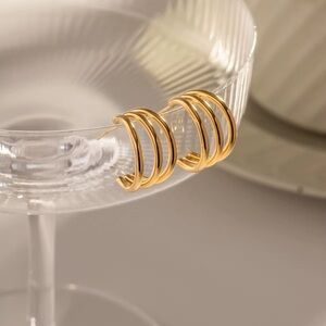 18K Gold Plated Hoop Earrings